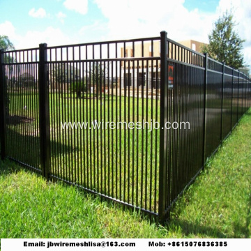 Black Zinc Steel Wrought Iron Fence